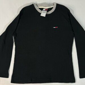 Men's Tommy Hilfiger Black Thermal Long Sleeved Shirt MEDIUM